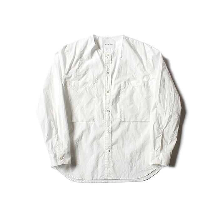 130852027 STILL BY HAND / SH0782 ノーカラーシャツ - White 01