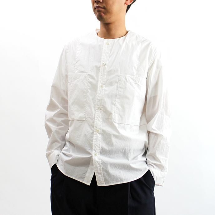 130852027 STILL BY HAND / SH0782 ノーカラーシャツ - White 02