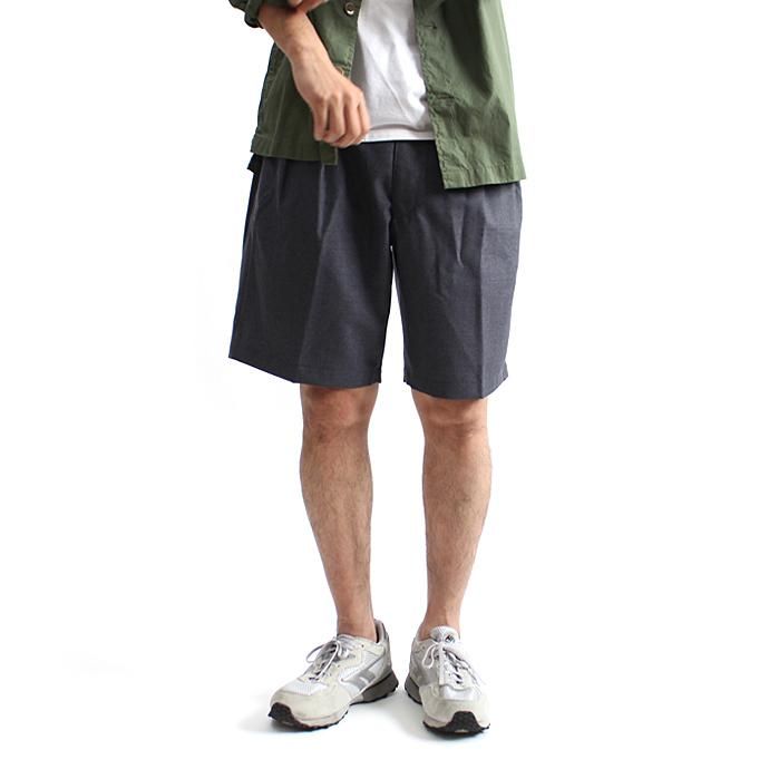 131248037 CEASTERS / 2P Summer Wool Easy Shorts 2タックサマーウールショーツ - L.Grey 01