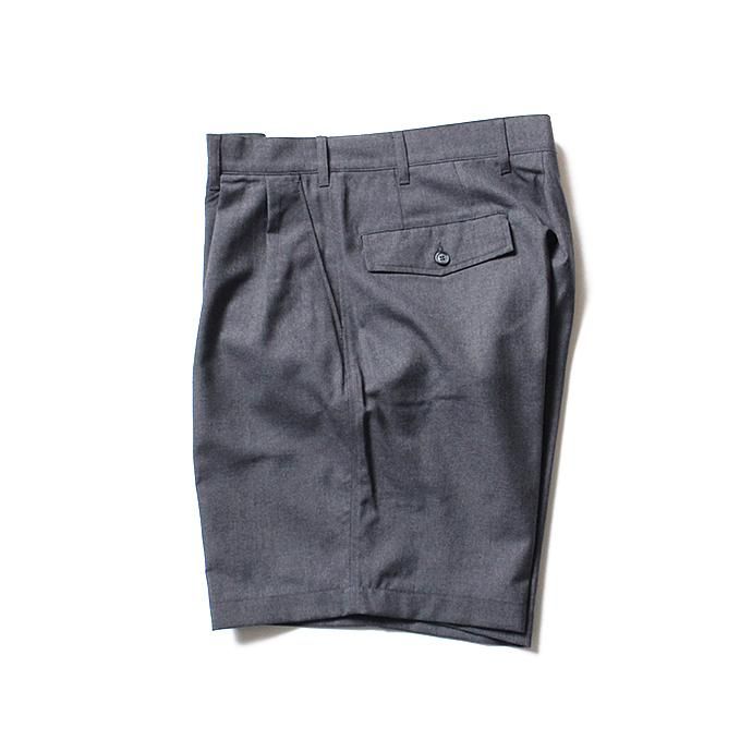 131248037 CEASTERS / 2P Summer Wool Easy Shorts 2タックサマーウールショーツ - L.Grey 02