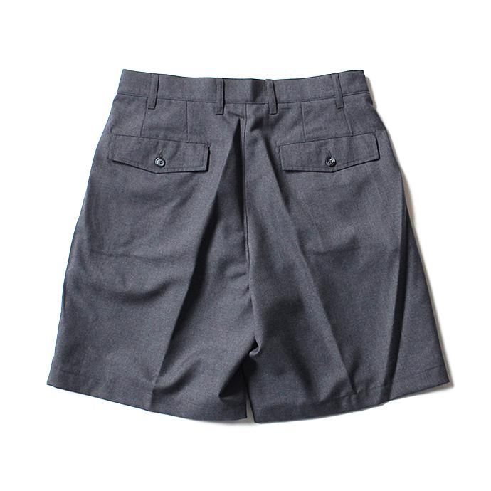 131248037 CEASTERS / 2P Summer Wool Easy Shorts 2タックサマーウールショーツ - L.Grey 02