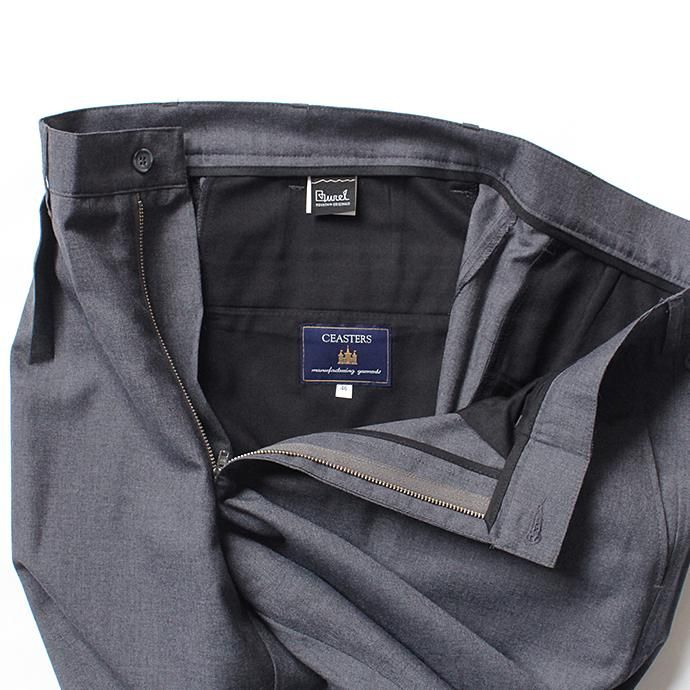 131248037 CEASTERS / 2P Summer Wool Easy Shorts 2タックサマーウールショーツ - L.Grey 02