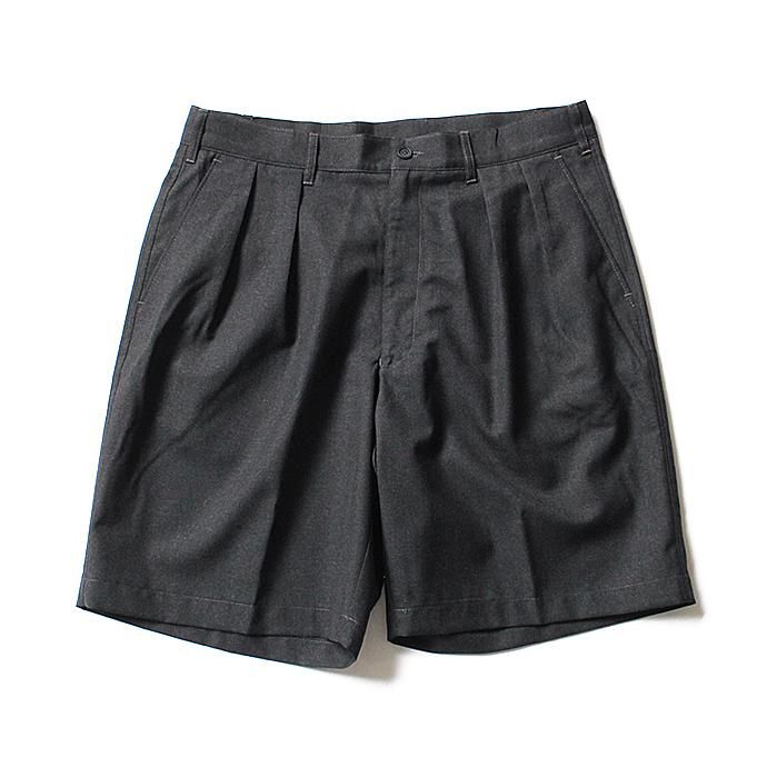 131248067 CEASTERS / 2P Summer Wool Easy Shorts 2タックサマーウールショーツ - D.Grey 02