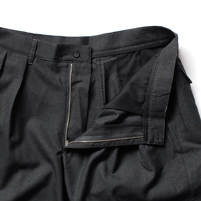 131248067 CEASTERS / 2P Summer Wool Easy Shorts 2タックサマーウールショーツ - D.Grey 02