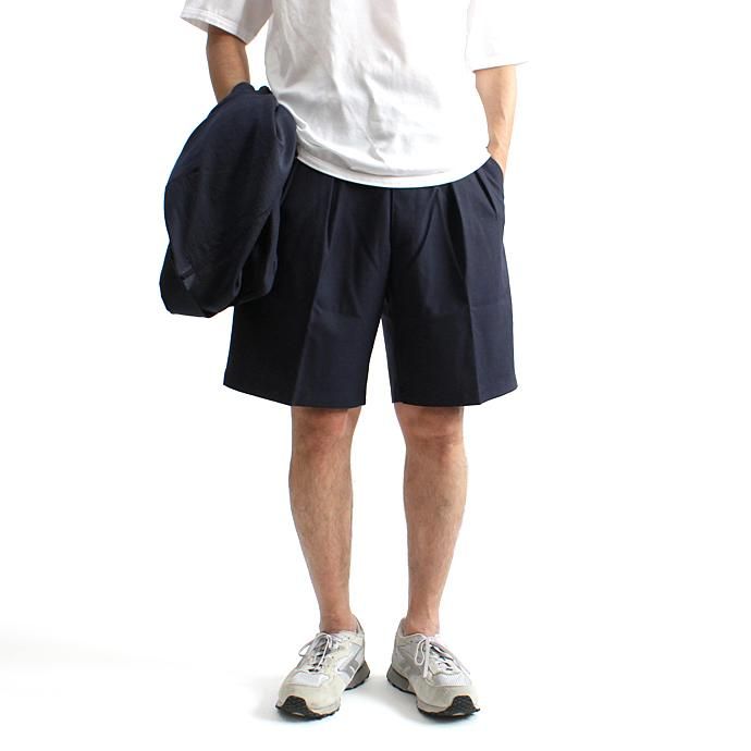 131248103 CEASTERS / 2P Summer Wool Easy Shorts 2タックサマーウールショーツ - Navy 01
