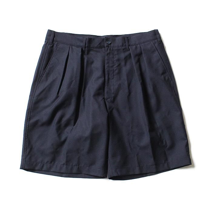 131248103 CEASTERS / 2P Summer Wool Easy Shorts 2タックサマーウールショーツ - Navy 02