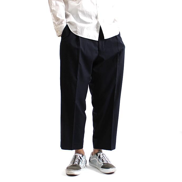 CEASTERS 1P Summer Wool Easy Trousers 1タックサマーウールパンツ - Navy 01