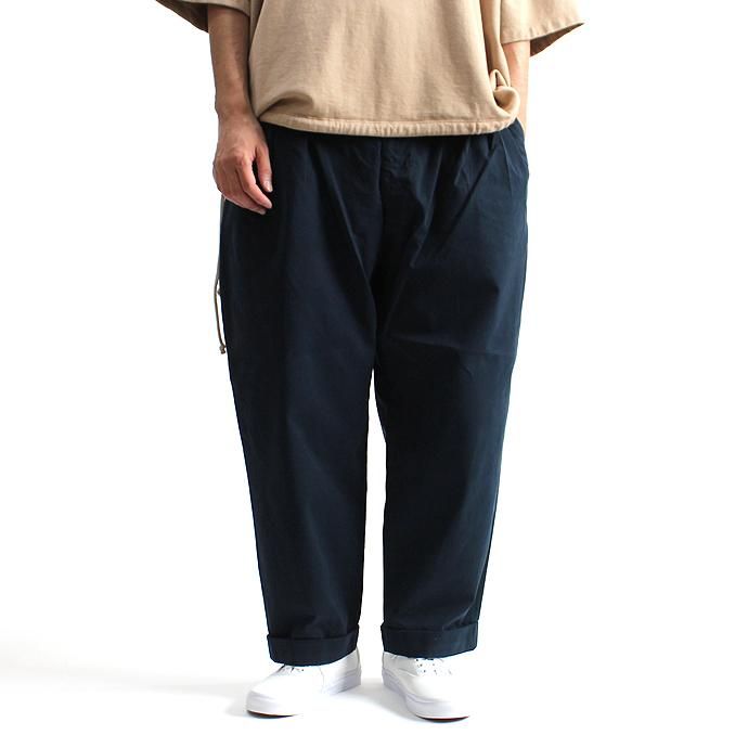 131248519 CEASTERS / Mod. Twill 2 Pleats Trousers 2タックツイルパンツ - D.Navy 01