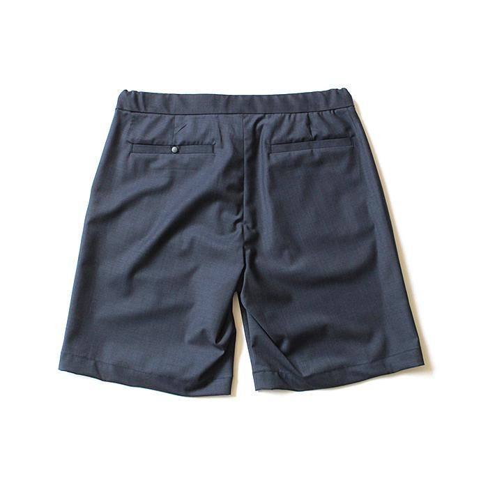 STILL BY HAND PT0682 サマーウール イージーショーツ - Navy 02