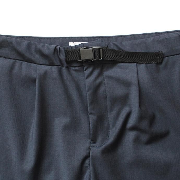 STILL BY HAND PT0682 サマーウール イージーショーツ - Navy 02