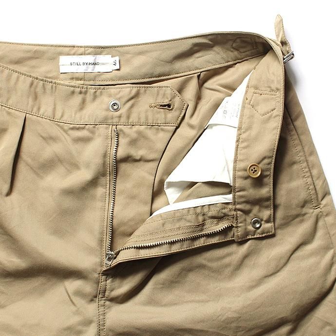 STILL BY HAND PT0382 ギャバジン素材 グルカショーツ - Beige 02