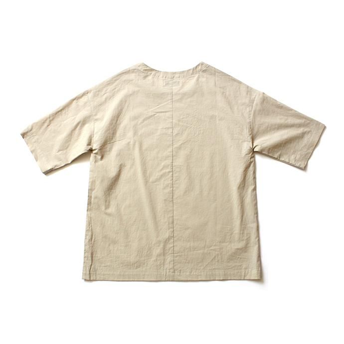 THEE Oversize Tee RN-CS-01 シャツ素材オーバーサイズTシャツ - Sand Beige 02