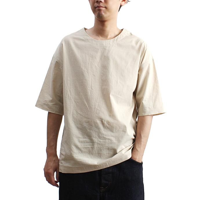 THEE Oversize Tee RN-CS-01 シャツ素材オーバーサイズTシャツ - Sand Beige 02