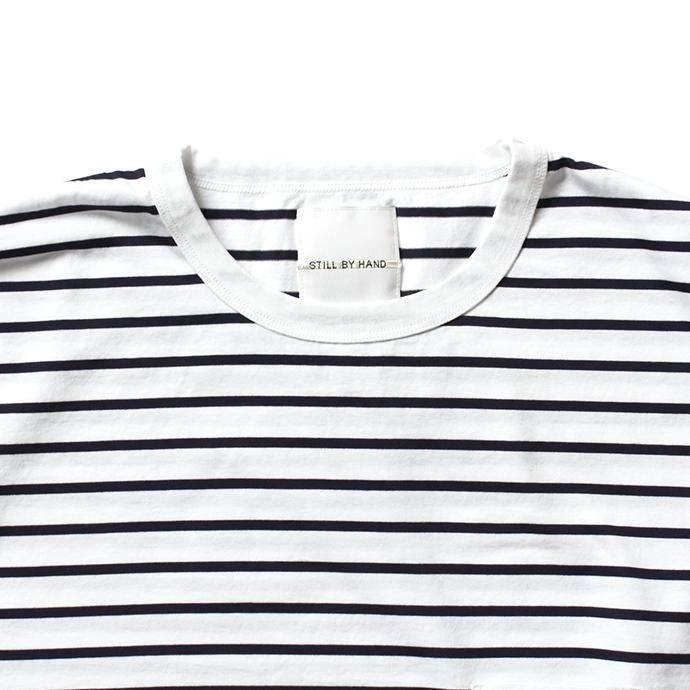 131844378 STILL BY HAND / CS0782 ボーダー ポケットTシャツ - WHT×NVY<img class='new_mark_img2' src='//img.shop-pro.jp/img/new/icons47.gif' style='border:none;display:inline;margin:0px;padding:0px;width:auto;' /> 02