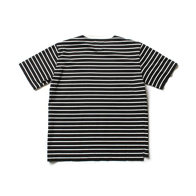 STILL BY HAND CS0782 ボーダー ポケットTシャツ - BLK×OFF<img class='new_mark_img2' src='//img.shop-pro.jp/img/new/icons47.gif' style='border:none;display:inline;margin:0px;padding:0px;width:auto;' /> 02