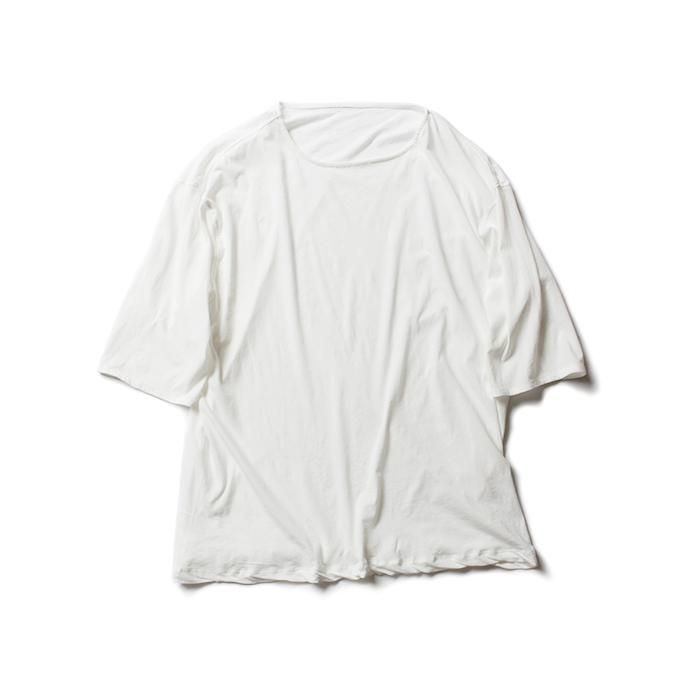 132048088 smoothday / ユニセックス コズモラマ ハイゲージ天竺 オーバーサイズ 7分袖Tシャツ SJ-T001-001 White<img class='new_mark_img2' src='//img.shop-pro.jp/img/new/icons47.gif' style='border:none;display:inline;margin:0px;padding:0px;width:auto;' /> 01