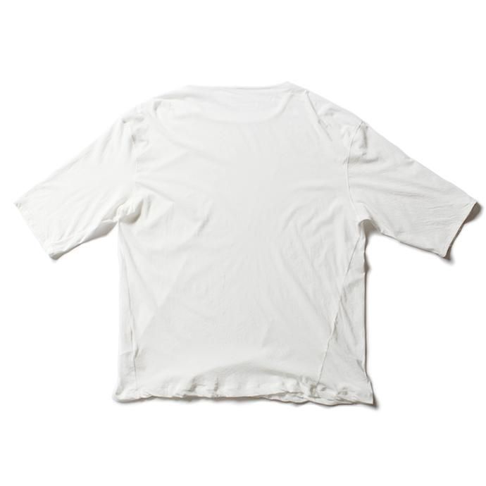132048088 smoothday / ユニセックス コズモラマ ハイゲージ天竺 オーバーサイズ 7分袖Tシャツ SJ-T001-001 White<img class='new_mark_img2' src='//img.shop-pro.jp/img/new/icons47.gif' style='border:none;display:inline;margin:0px;padding:0px;width:auto;' /> 02