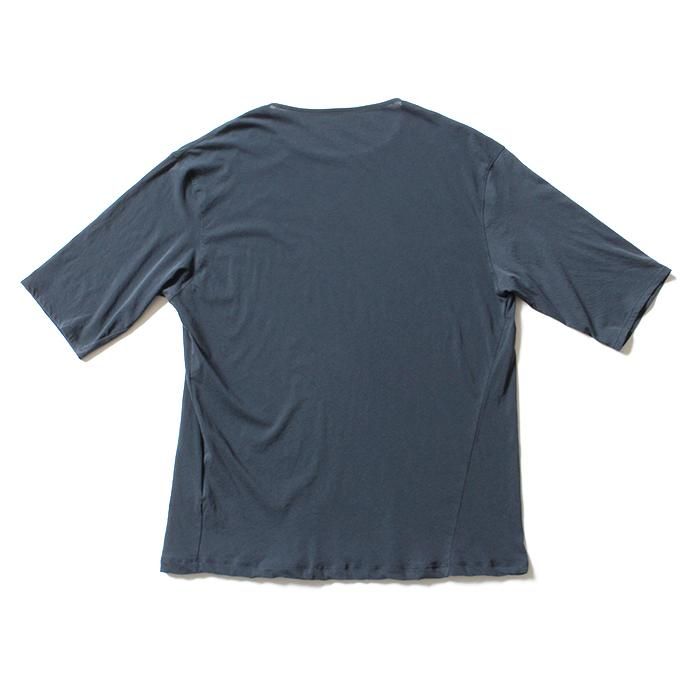 smoothday ユニセックス コズモラマ ハイゲージ天竺 オーバーサイズ 7分袖Tシャツ SJ-T001-001 Smoke Navy 02