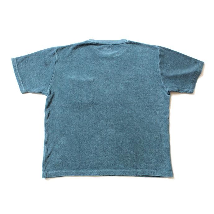 132095359 blurhms / Linen Pile Pocket Tee BHS-18SS018 - Blue Green 02