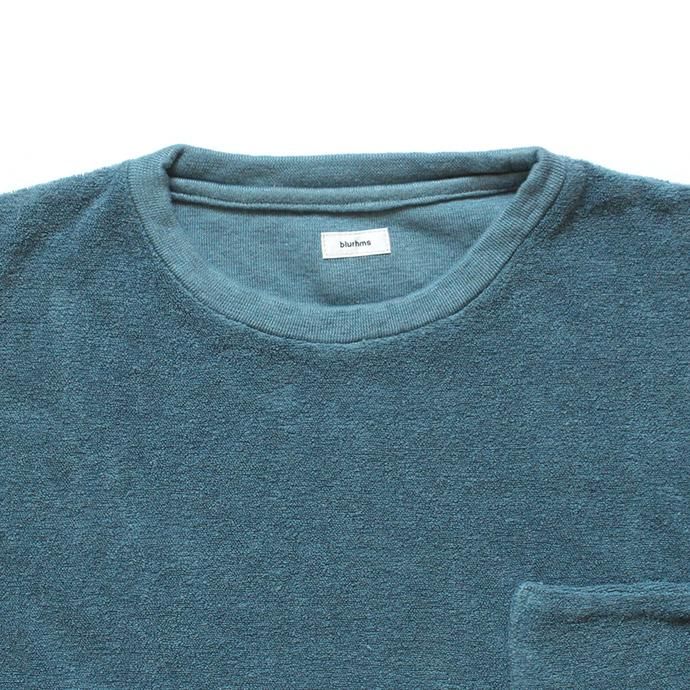 132095359 blurhms / Linen Pile Pocket Tee BHS-18SS018 - Blue Green 02