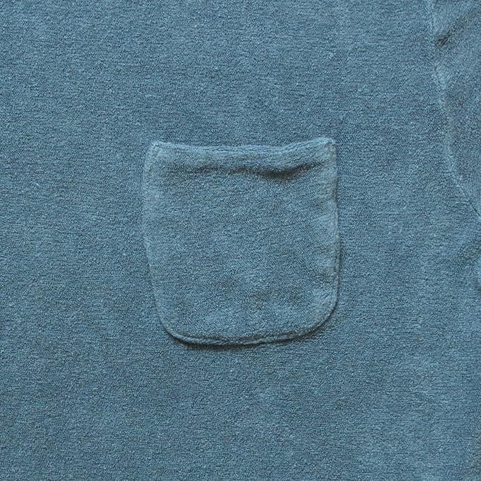 132095359 blurhms / Linen Pile Pocket Tee BHS-18SS018 - Blue Green 02