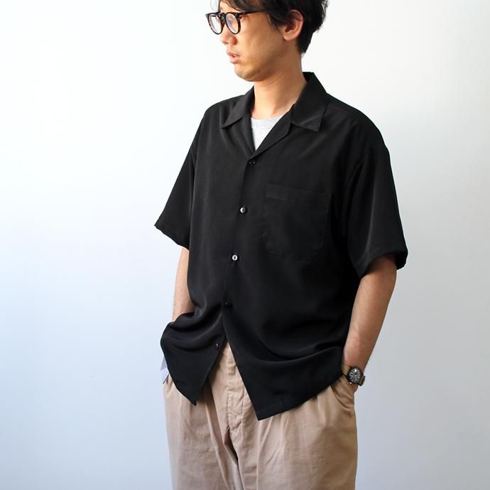 133599220 CalTop / 3003 オープンカラーシャツ - Black 02