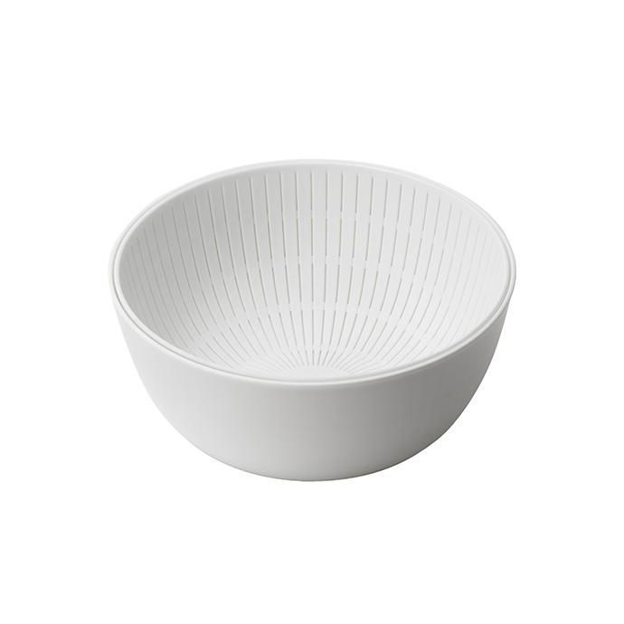 133931581 like-it / Colander & Bowl 米とぎにも使えるザルとボウル - ホワイト 01