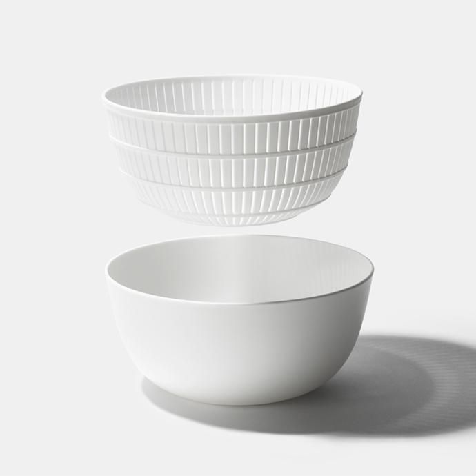 133931581 like-it / Colander & Bowl 米とぎにも使えるザルとボウル - ホワイト 02