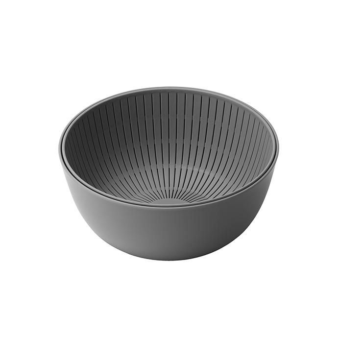 133931723 like-it / Colander & Bowl 米とぎにも使えるザルとボウル - グレー 01
