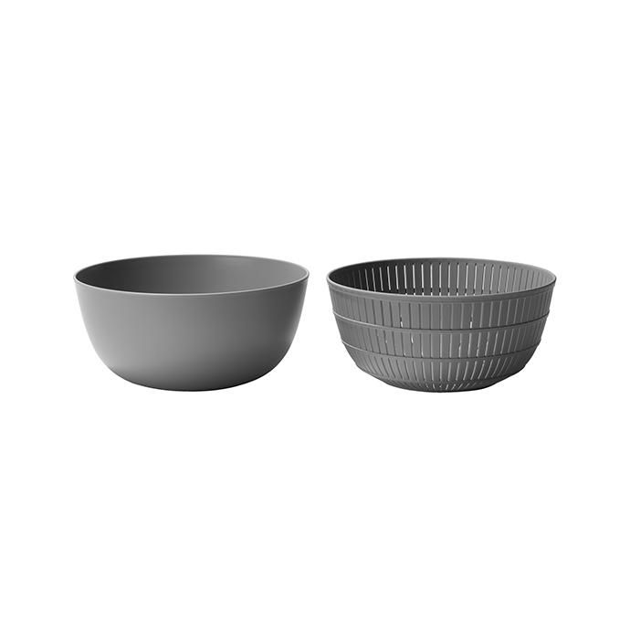 133931723 like-it / Colander & Bowl 米とぎにも使えるザルとボウル - グレー 02