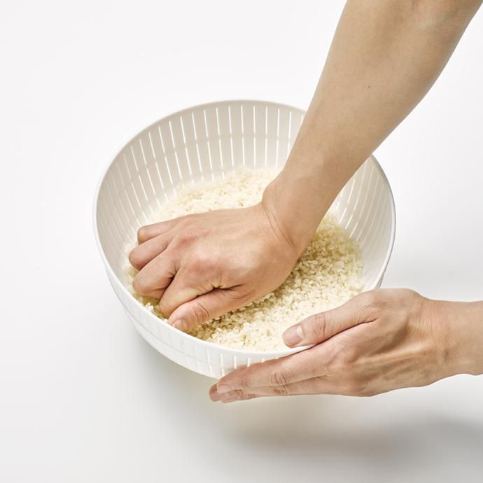 133931723 like-it / Colander & Bowl 米とぎにも使えるザルとボウル - グレー 02