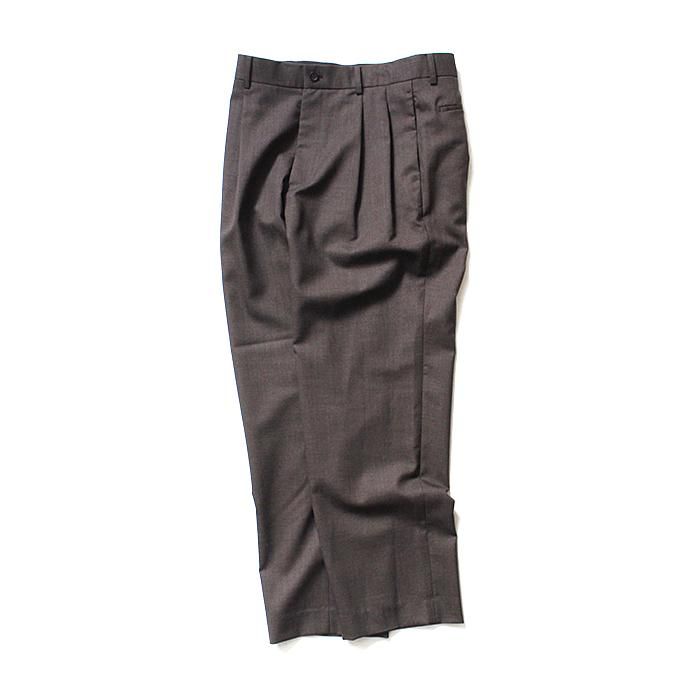 134426642 THEE(シー)/ high-rise wide trousers ハイウエストワイドトラウザーズ WT-PT-02 Brown 01