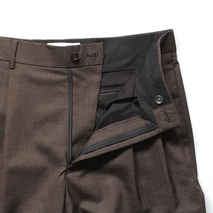 134426642 THEE(シー)/ high-rise wide trousers ハイウエストワイドトラウザーズ WT-PT-02 Brown 02