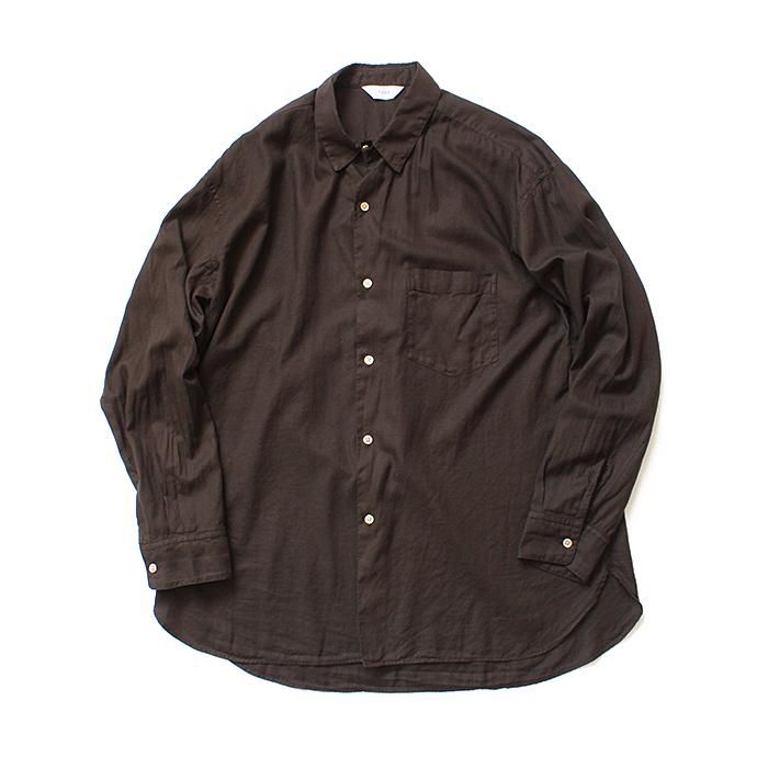 127467155 THEE(シー)/ CM-SH-06 wide shirts - BROWN ワイドシャツ ブラウン 01