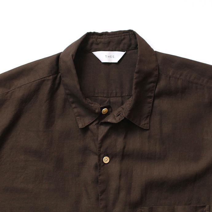 127467155 THEE(シー)/ CM-SH-06 wide shirts - BROWN ワイドシャツ ブラウン 02