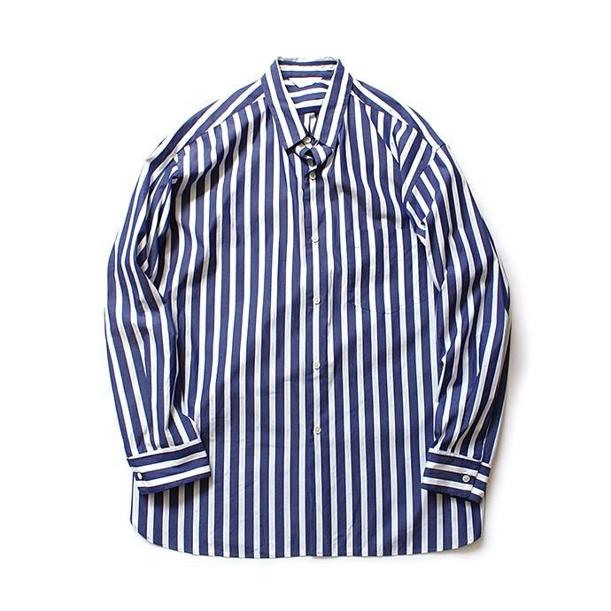 127467155 THEE(シー)/ CM-SH-06 wide shirts - STRIPE ワイドシャツ ストライプ 01