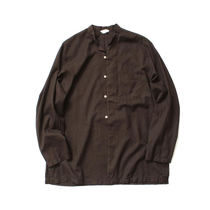 127467155 THEE(シー)/ CM-SH-07 china shirts - BROWN チャイナシャツ ブラウン 01