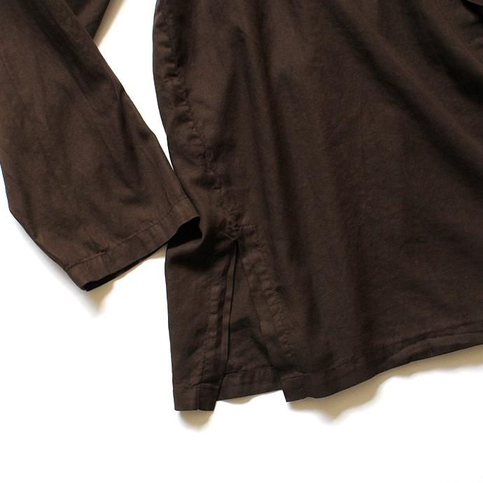 127467155 THEE(シー)/ CM-SH-07 china shirts - BROWN チャイナシャツ ブラウン 02