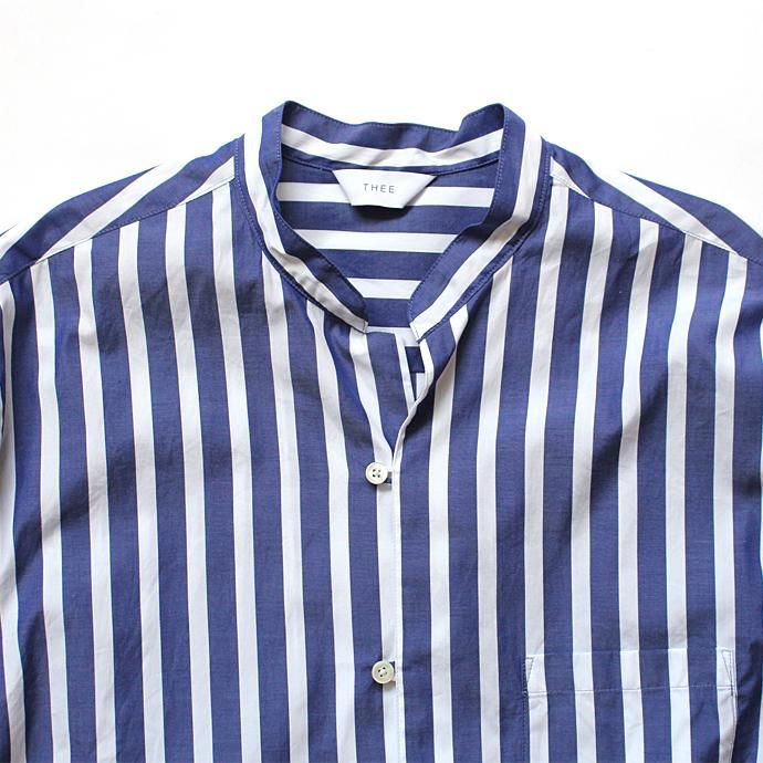 127467155 THEE(シー)/ CM-SH-07 china shirts - STRIPE チャイナシャツ ストライプ 02
