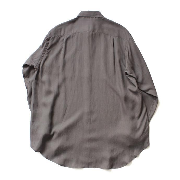 134583659 THEE(シー)/ RV-SH-03 drape double one button shirts - CHARCOAL ダブルシャツ チャコール 02