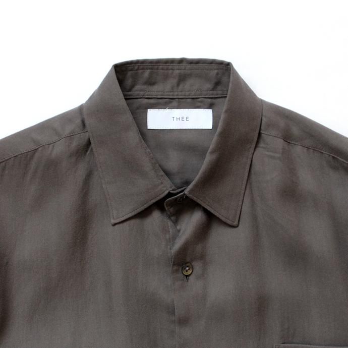 134583659 THEE(シー)/ RV-SH-03 drape double one button shirts - CHARCOAL ダブルシャツ チャコール 02