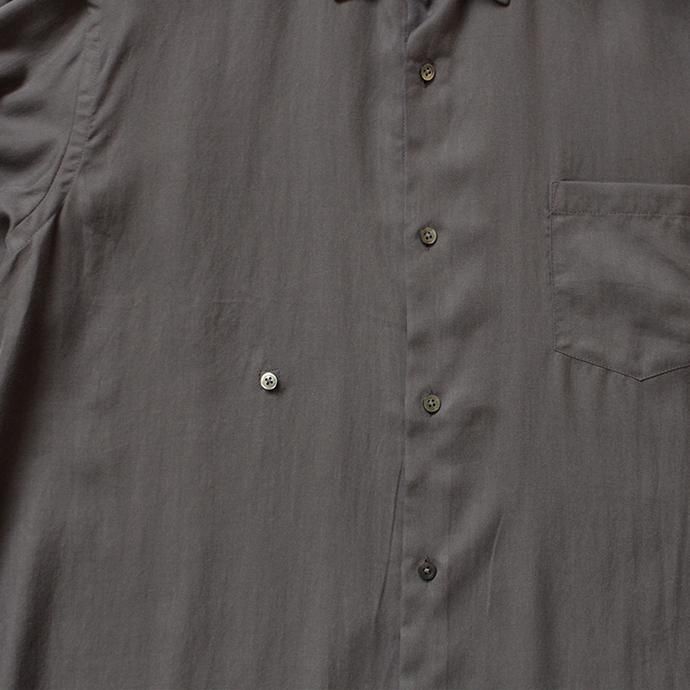 134583659 THEE(シー)/ RV-SH-03 drape double one button shirts - CHARCOAL ダブルシャツ チャコール 02