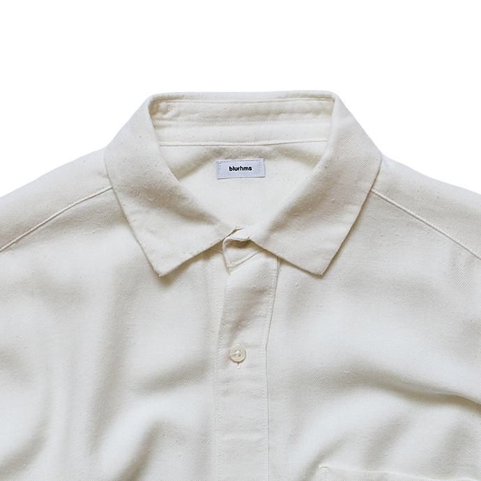 134584910 blurhms / Rough Silk Cotton Shirt - Natural BHS-18AW007SLK 02