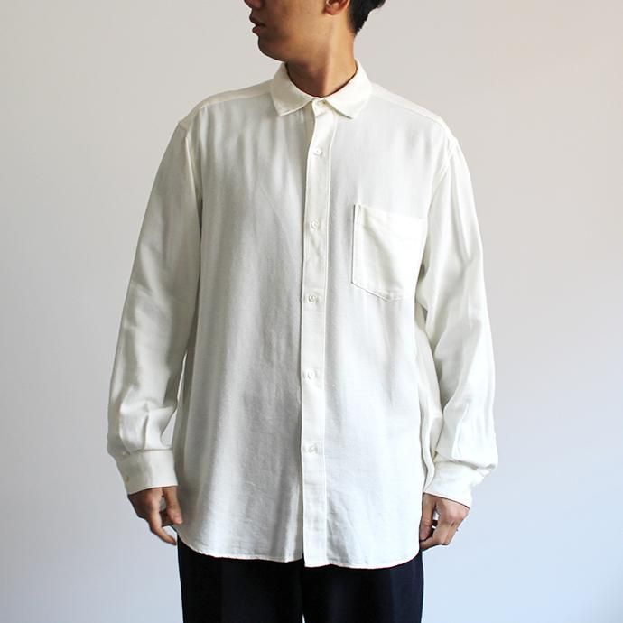 134584910 blurhms / Rough Silk Cotton Shirt - Natural BHS-18AW007SLK 02