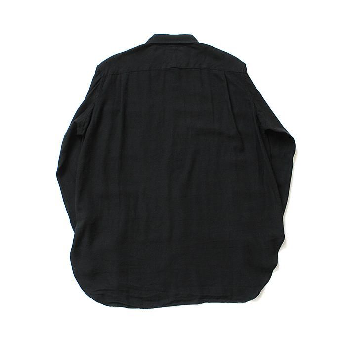 134584986 blurhms / Rough Silk Cotton Shirt - Black BHS-18AW007SLK 02