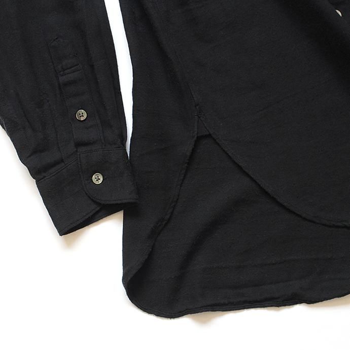 134584986 blurhms / Rough Silk Cotton Shirt - Black BHS-18AW007SLK 02