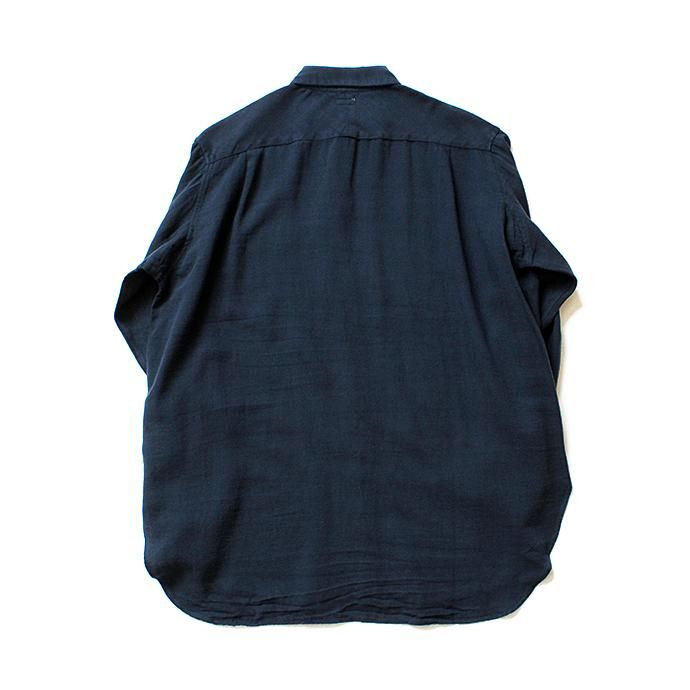 134585060 blurhms / Rough Silk Cotton Shirt - Navy BHS-18AW007SLK 02