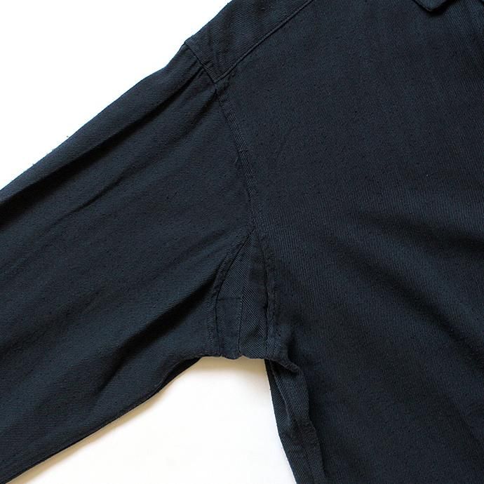 134585060 blurhms / Rough Silk Cotton Shirt - Navy BHS-18AW007SLK 02
