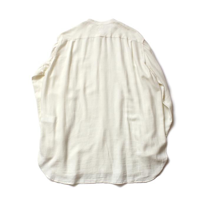 134585177 blurhms / Rough Silk Cotton Band Collar Shirt - Natural BHS-18AW008SLK 02