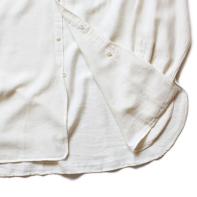 134585177 blurhms / Rough Silk Cotton Band Collar Shirt - Natural BHS-18AW008SLK 02